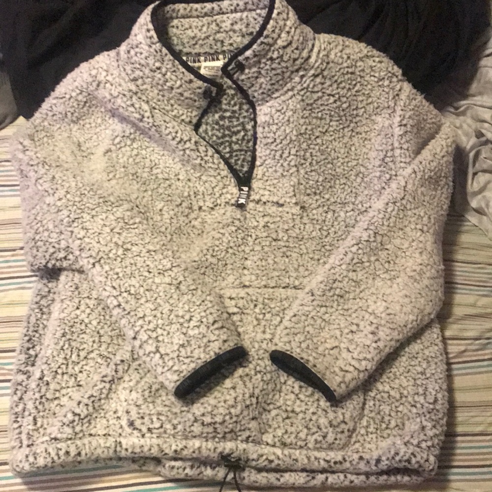 Vs pink sherpa sweater
